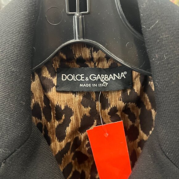 Dolce & Gabbana Black Slim Zip Blazer Wool Jacket size IT 40/4 - Picture 10 of 11